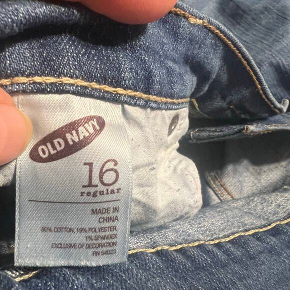 Old Navy Women's La Diva Straight Leg Sz 16 Jeans Medium Blue Retro Western - Picture 8 of 9